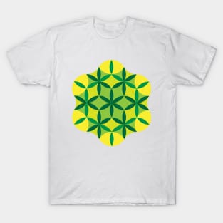 Green and Yellow Seed of Life T-Shirt